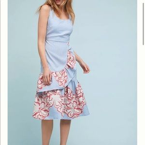 Anthropologie ruffles midi dress - new with tags